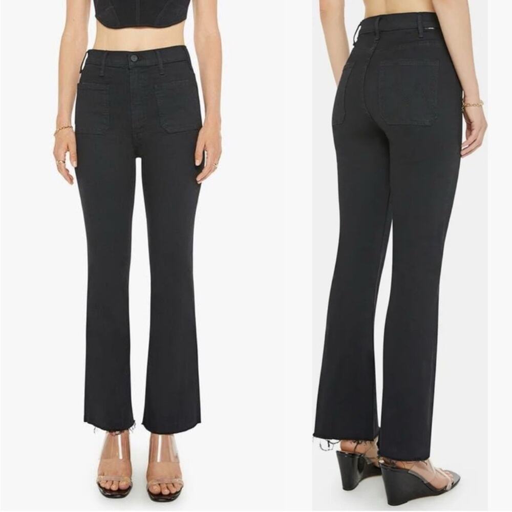 Mother The Hustler Patch Pocket Ankle Flare Jeans in Not Guilty 24